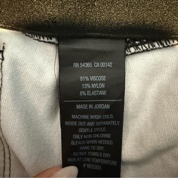 NYGARD Luxe Slims Plaid Legging Jegging Stretchy Pants Black White Petite Piping - Picture 14 of 15